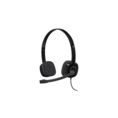 Logitech Stereo H151 Wired Headset - Premium Sound Quality, Comfortable Fit, Stylish Black Design